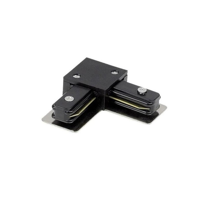 Set Conector pentru Sina Techstar&reg; RailRacks, Monofazata, Tip L, Forma L, Negru