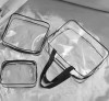 Set 3 organizatoare de cosmetice, transparente, ideale pentru calatorii, AVEX