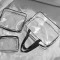 Set 3 organizatoare de cosmetice, transparente, ideale pentru calatorii