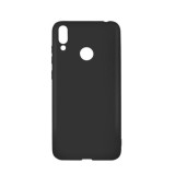 Husa huawei y7 2019 liquid silicone case negru, Flippy