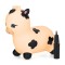 Jumper, Feedo, In forma de vacuta, Cu pompa inclusa, Din cauciuc, Pana la 70 kg, 50x46x23 cm, 36 luni+, Cream