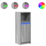 Cumpara ieftin Dulap cu LED, gri sonoma, 38x34x100 cm, lemn prelucrat