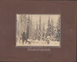 HST P2/199 Poză v&acirc;nător cu pușcă iarna &icirc;n pădure perioada interbelică Ardeal