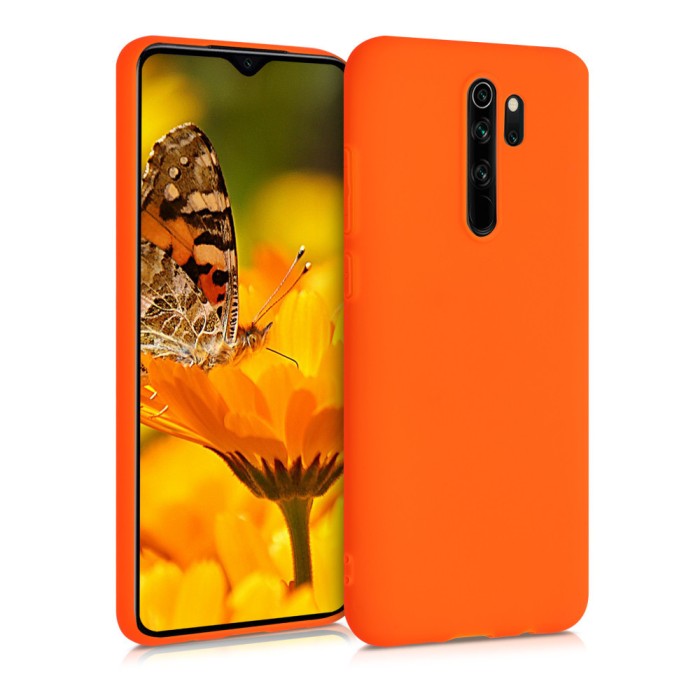 Husa pentru Xiaomi Redmi Note 8 Pro, Silicon, Portocaliu, 50242.69