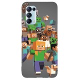 Husa compatibila cu Oppo A53 model Minecraft Characters, Silicon, TPU, Viceversa, Transparent, Carcasa