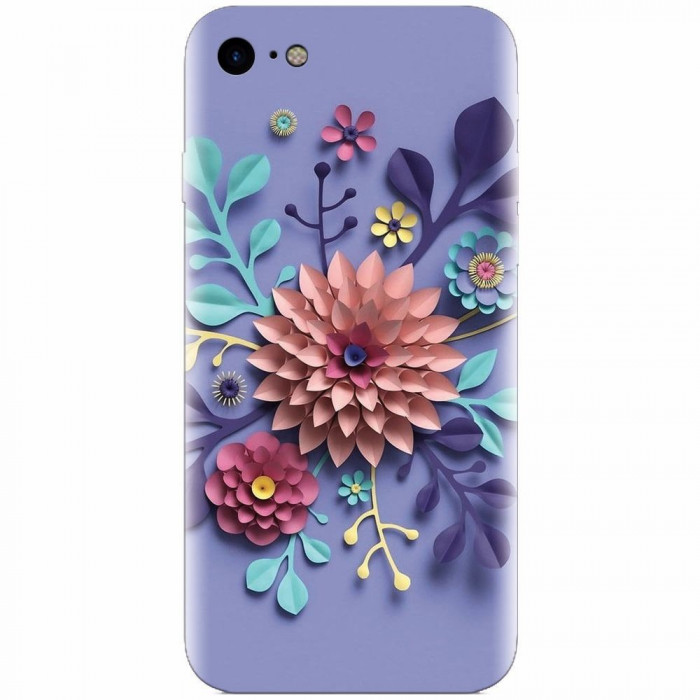 Husa silicon pentru Apple Iphone 6 Plus, Flower Artwork