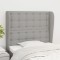 vidaXL Tăblie de pat cu aripioare gri deschis 83x23x118/128 cm textil 3118364