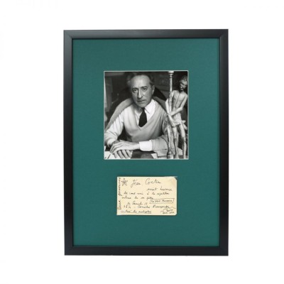 Jean Cocteau, invitație la piesa &amp;bdquo;La voix humaine&amp;rdquo;, 1930 + fotografie de presă foto