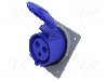 Conector alimentare AC, IEC 60309, IP44, 32A, 250V AC, 3 pini, AMPHENOL - 2CMA170027R1000