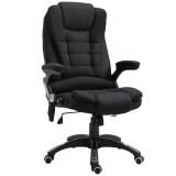 Cumpara ieftin Scaun de birou cu masaj si incalzire, rotativ, textil, negru, max 120 kg, 68x72x110-120 cm, ART