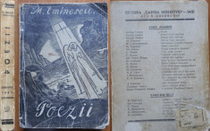 Mihai Eminescu , Poezii , 1943 , editia Scorpan , ilustr. de Kiriacoff Suruceanu foto