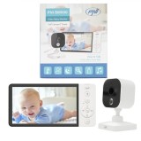 Cumpara ieftin Aproape nou: Video Baby Monitor PNI BM500 ecran 5 inch wireless 2.4 GHz, senzor tem