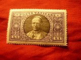 Timbru Vatican 1939 - Papa Pius XI ,val. 1L violet ,sarniera, Nestampilat