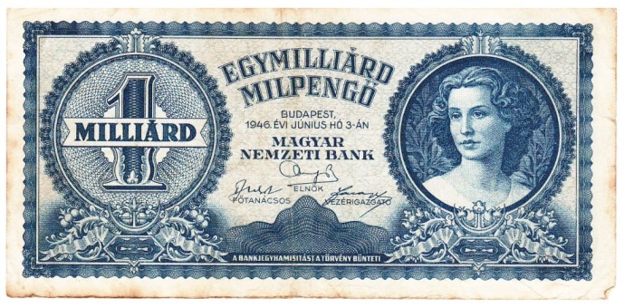 Ungaria 1 000 000 000 000 000 Pengo 1946 P-131 U24