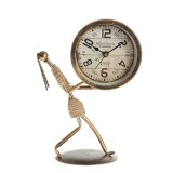 Ceas decorativ vintage cu suport figurativ metalic 23 cm
