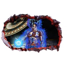 Sticker decorativ, gaura in perete 3D, Dragon Ball, 85 cm, 1026STK-1