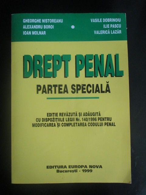 Drept penal partea speciala- Gheorghe Nistoreanu, Alexandru Boroi