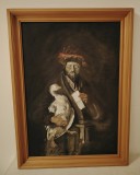 Ulei pe panza,reproducere a tabloului &bdquo;Evreu cu g&acirc;scă&rdquo; (cunoscut și sub numele de &bdquo;Un cetățean &icirc;n perspectivă&rdquo;)