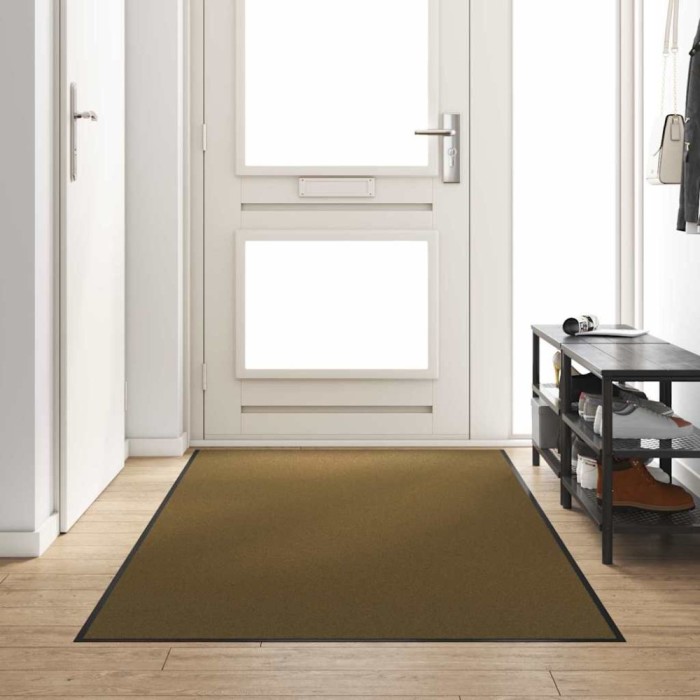 vidaXL Covoraș de intrare Maro și negru 120 x 250 cm Poliamidă și PVC