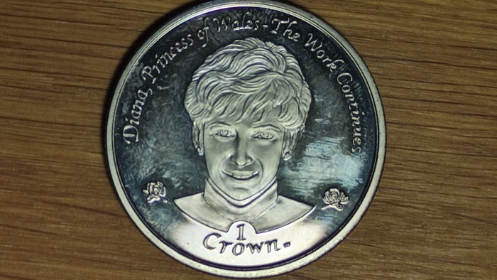 Isle of Insula Man -moneda memoriala deosebita- 1 crown 2002 UNC PROOF- Princess Diana