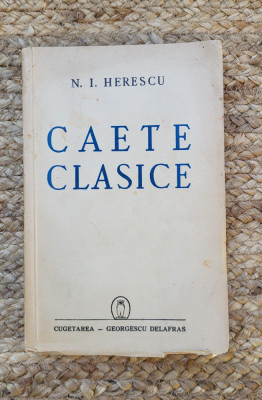 N. I. Herescu - CaIete clasice ,1941 foto