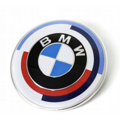 Emblemă cu logo BMW pentru clapeta din spate a capotei 74 MM 813237505 50 JAHRE