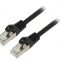 Patch cord F/UTP 6 litat CCA PVC negru 1,5m 26AWG