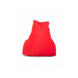 Fotoliu tip para Big Bean Bag textil umplut cu perle polistiren rosu