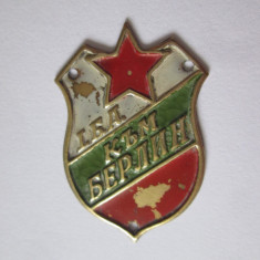 Rara! Bulgaria insigna WWII La Berlin,pentru uniforma Armatei I din 1945