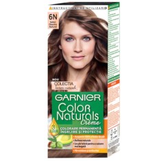 Vopsea de Par Permanenta Garnier Color Naturals 6N, Saten Deschis Natural, 110 ml, Fara Amoniac, Vopsea de Par, Vopsea de Par Permanenta, Vopsea de Pa foto