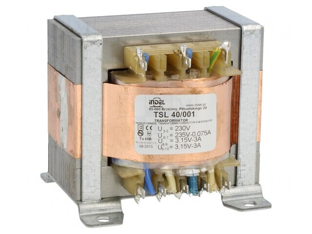 Transformator alimentare 230VAC-235V 3,15V 0,075A 3A TSL 40/001