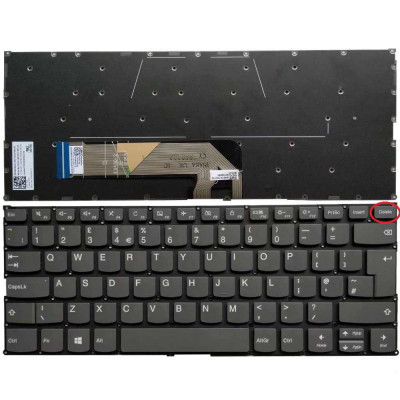Tastatura Laptop, Lenovo 2in1, Yoga C640-13IML LTE Type 81XL, iluminata, layout UK foto