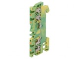 Conector Șine 1,5mm2 4 Borne Galben-Verde