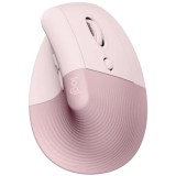 Mouse Logitech Lift Vertical Ergonomic, Rose / Dark Rose