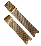 Cumpara ieftin Brățară Metalică Aurie / Argintie &ndash; Centered Notched Strap &ndash; 20 mm exterior / 9
