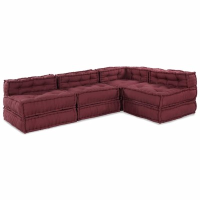 Canapea modulara Manual 4 pcs Bordo 70 x 70 x 56 cm tesatura foto