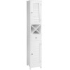 VASAGLE Dulap de depozitare de baie inalt tip coloana, cu usi si sertar, 32x30x170 cm, alb Household NewTrend