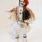 Papusa veche port traditional popular etnic rustic Balcani barbat 18cm