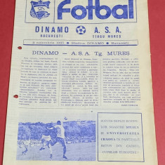 Program meci fotbal DINAMO Bucuresti - ASA TARGU MURES (03.11.1985)