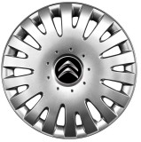 Capace roti Citroen R16/15 inch, ABS, Gri/Negru, Compatibil Universal, Set 4 buc, Cod 403