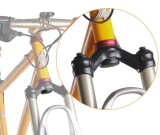 Sistem ascundere tracker Airtag, THD, atasabil la bicicleta in furca, negru