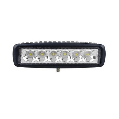 Proiector LED Auto Offroad 18W/12V-24V, 1320 Lumeni, Lungime 16 cm, Flood Beam 60 Grade foto