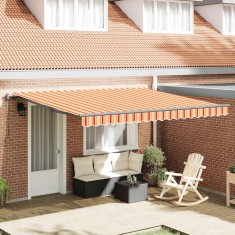 Cortina Retractabilă galben și portocaliu 400 &times; 300 cm țesătură