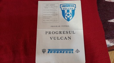 Brosura Progresul Vulcan Buc. foto