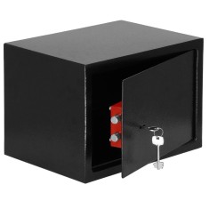 Seif standard cu cheie, 200x310x200 mm, Otel, Negru Household NewTrend