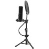 LORGAR Voicer 721, Gaming Microphone, Black, USB condenser microphone with tripod stand and pop filter &quot;LRG-CMT721&quot; (timbru verde 0.18 lei)