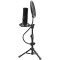 LORGAR Voicer 721, Gaming Microphone, Black, USB condenser microphone with tripod stand and pop filter &quot;LRG-CMT721&quot; (timbru verde 0.18 lei)