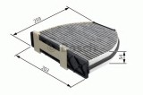 Filtru polen / aer habitaclu MERCEDES C-CLASS (W202) (1993 - 2000) BOSCH 1 987 432 301