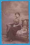 FOTOGRAFIE / CARTE POSTALA ITALIANA - DOAMNA -STUDIO VIA ARTISTI A. ROCCA TORINO