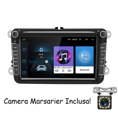 Navigatie Android 8 Inch 2GB 32 GB VW/Skoda/Seat/Passat/Golf + Camera marsarier foto